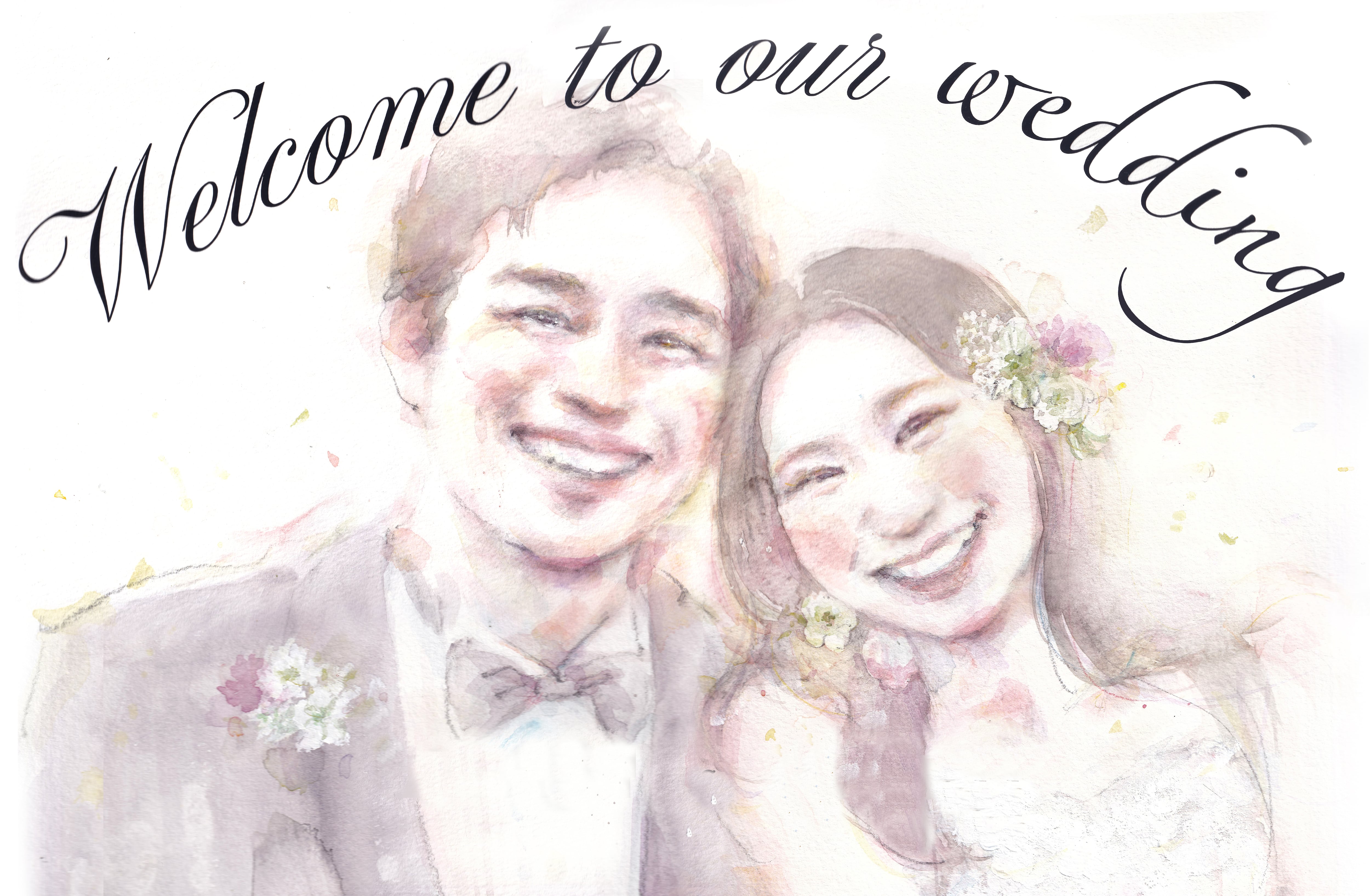 オーダーウェルカムボード/WEDDING | 水彩作家 yukko オフィシャルECサイト