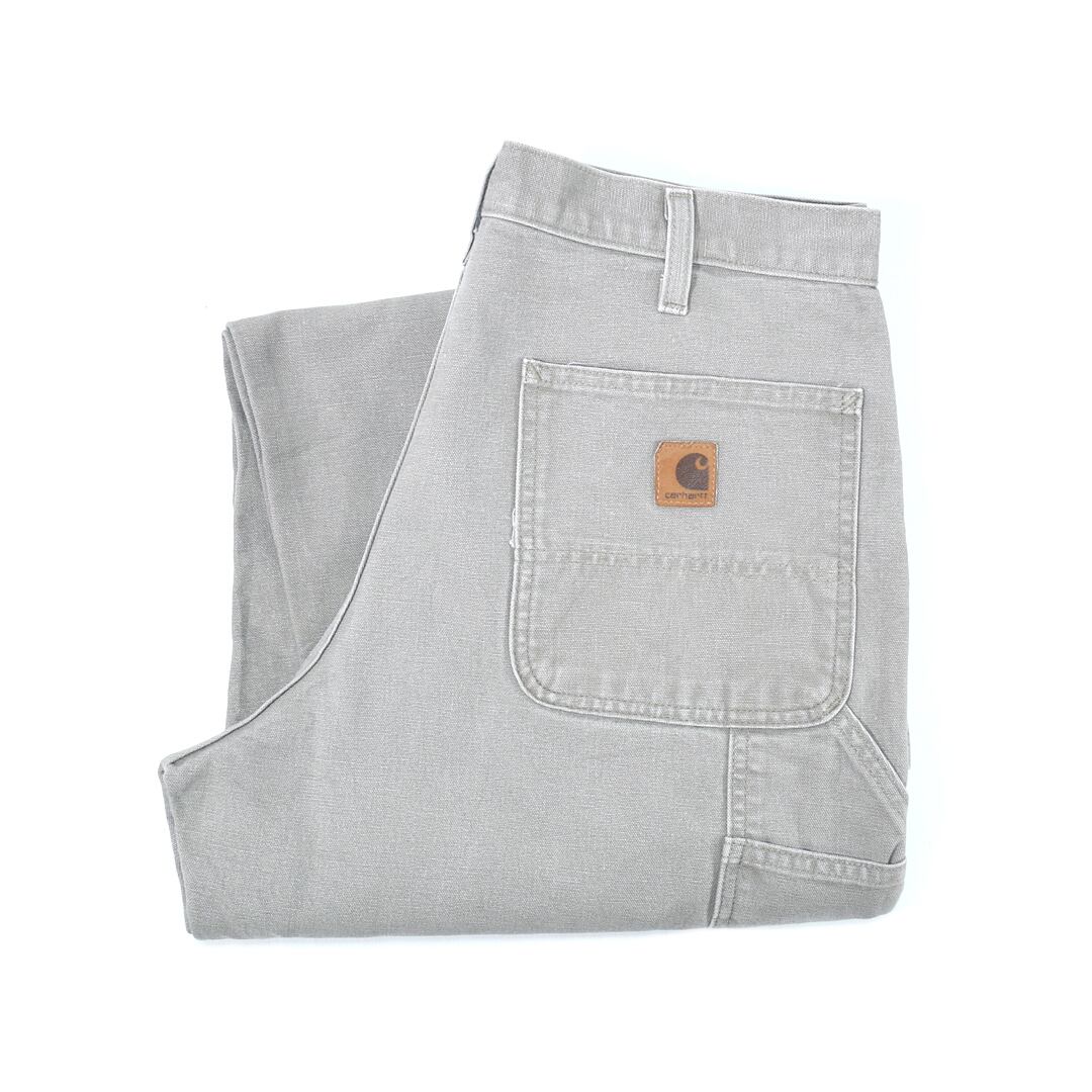 カーハート ダック生地 ペインターパンツ グレー ワークパンツ CARHARTT W34 アメカジ 古着 @EZ0717