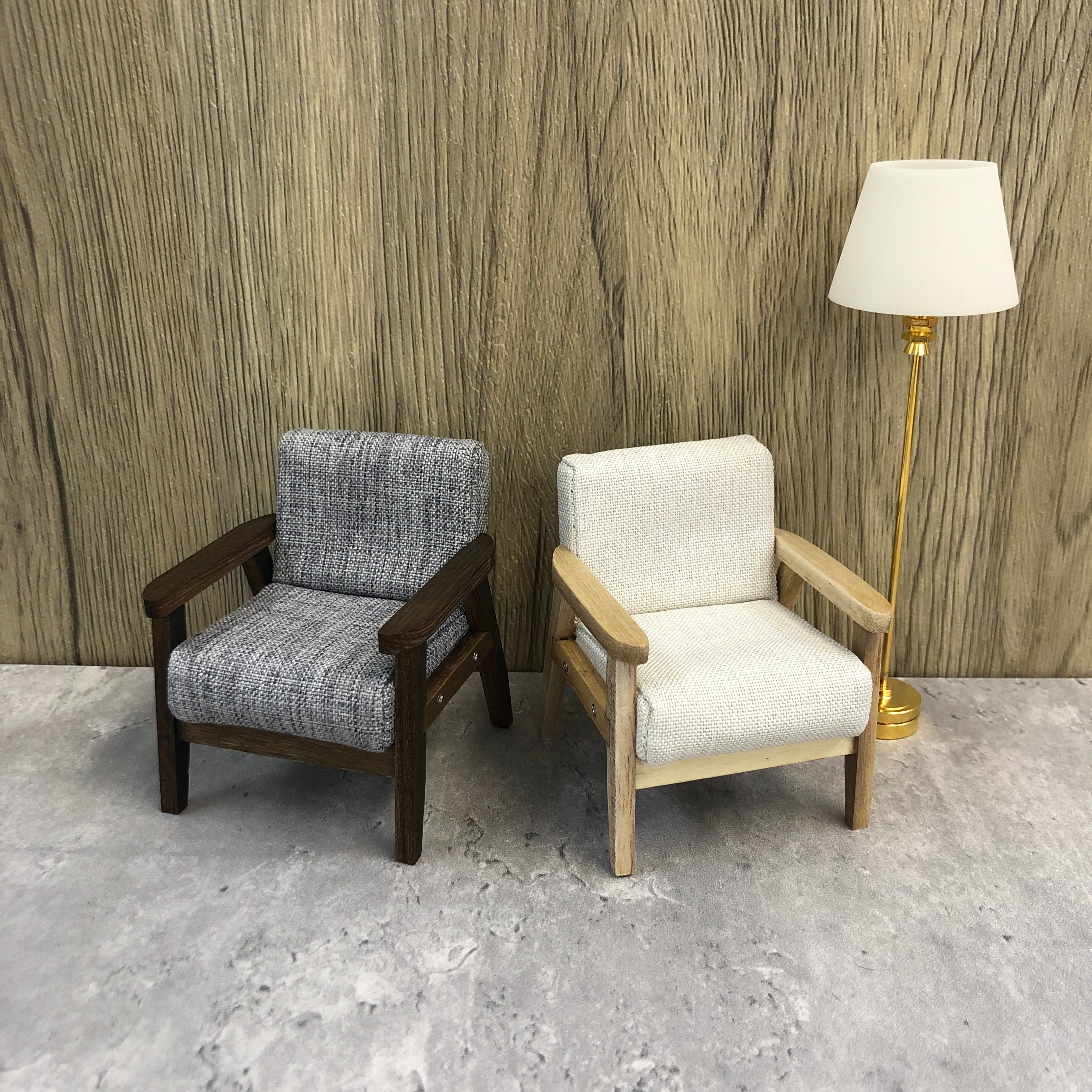020-30184 ミニチュア家具 ＊1/12サイズ＊ table&chair ソファ 1人掛け
