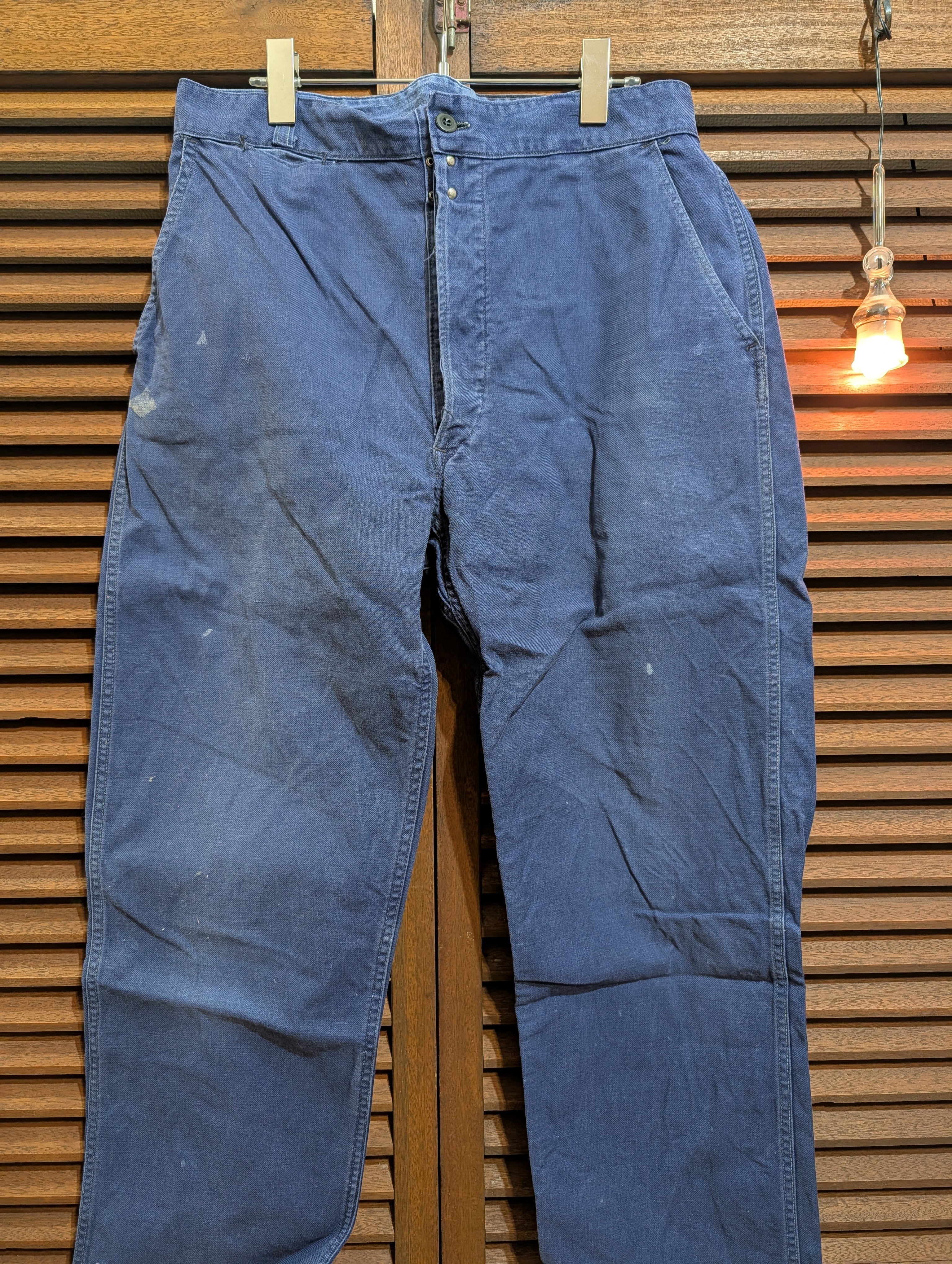 60s France BLEUdeVERDUN Cotton Twill Work Pants
