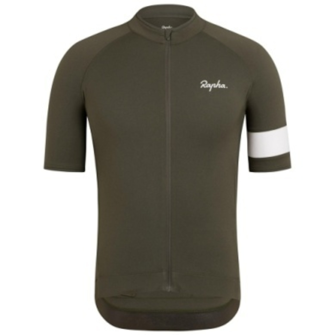 RAPHA MENS CORE JERSEY DARK KHAKI/WHITE