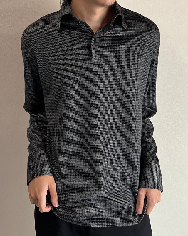 【LANVIN COLLECTION】houndstooth relax shirts