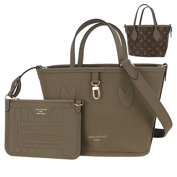 New LOUIS VUITTON ルイヴィトン ネヴァーフル インサイドアウト BB モノグラム ダークファンゴ M28349 リバーシブル 2WAY ミニトート 新品