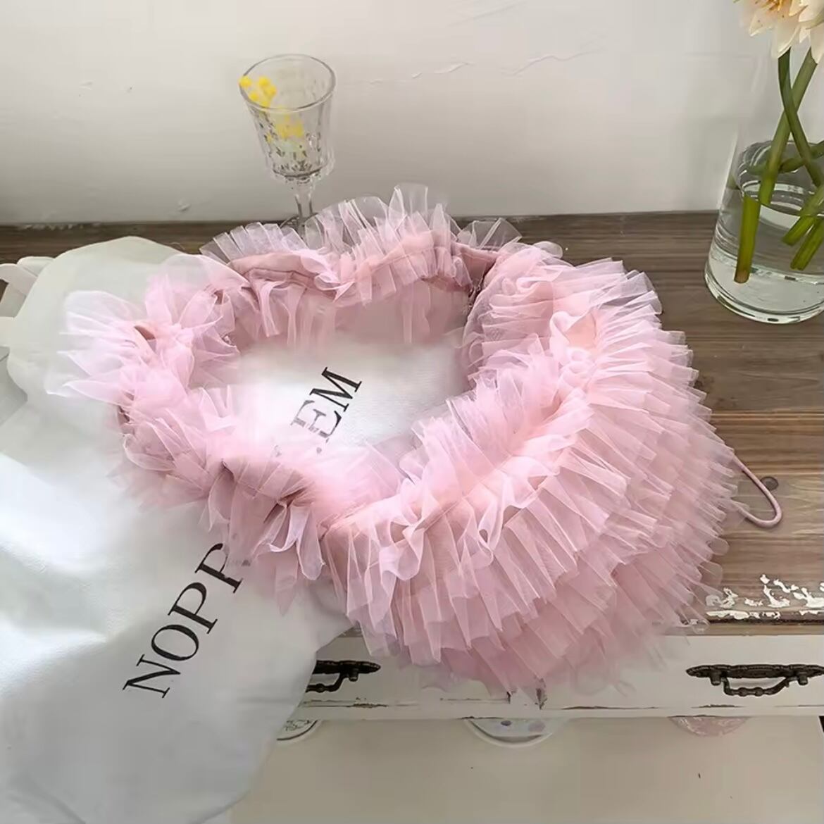 チュールラッフルショルダーバッグ