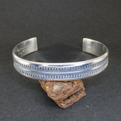 フェンス シンボル シルバー カフブレスレット [#Silver CuffBracelet