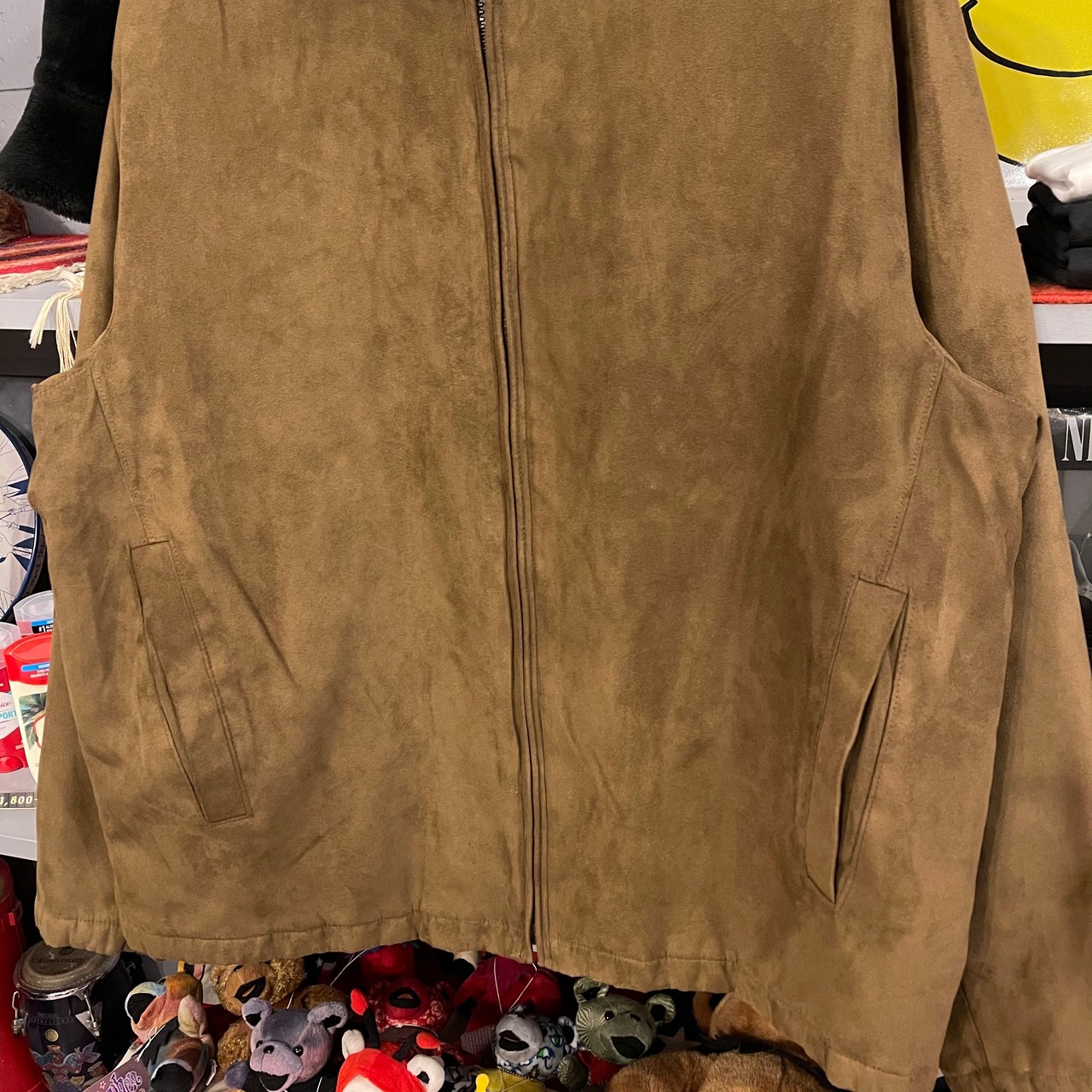 claiborne Stand Collar Fake Suede Jacket | VOSTOK
