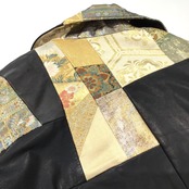 【rd10】再構築 レザー×着物ライダースジャケット LEATHER ×Kimono MIX RIDERS JACKET 【rd07】