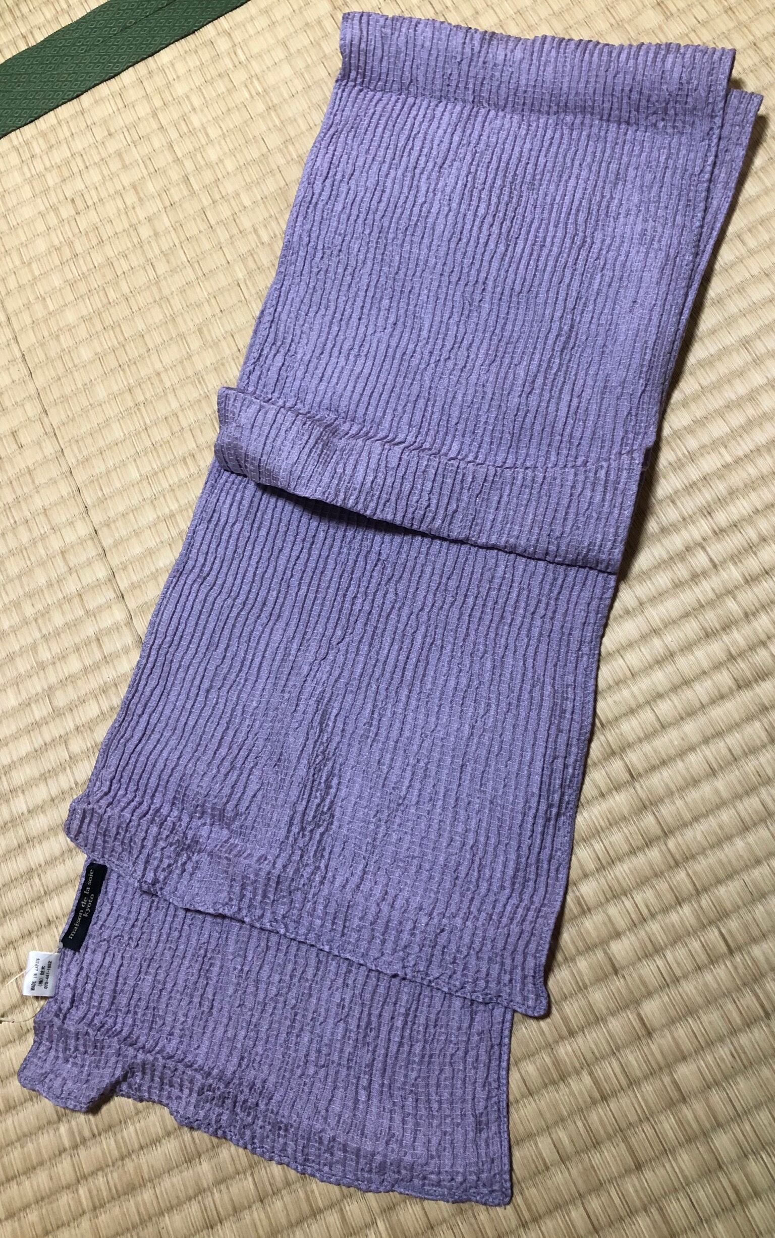 京都西陣素敵なストール　お着物ストール　新品タグ付　ホテルオークラ購入 ZAIKI 京都西陣 リンクルストール | うめかおる BASE店