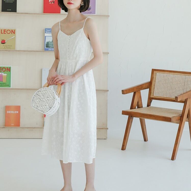 ワンピース レディース キャミソールワンピース キャミワンピ 膝丈 ひざ丈 ノースリーブ レース かわいい 大人可愛い シンプル カジュアル 清楚 フェミニン おしゃれ お洒落 お嬢様 ナチュラル ラブリー キュート ガーリー 個性的 レトロ 抜け感 花柄 小花柄 学生 通学 デート お出かけ 女子会 休日 旅行 散歩 カフェ巡り 送料無料 公園デビュー S M L ホワイト 白 春 夏 10代 20代 30代 40代 ママ 女性用 韓国 着回し 普段使い 体型カバー コーデ スタイル プチプラ モテ