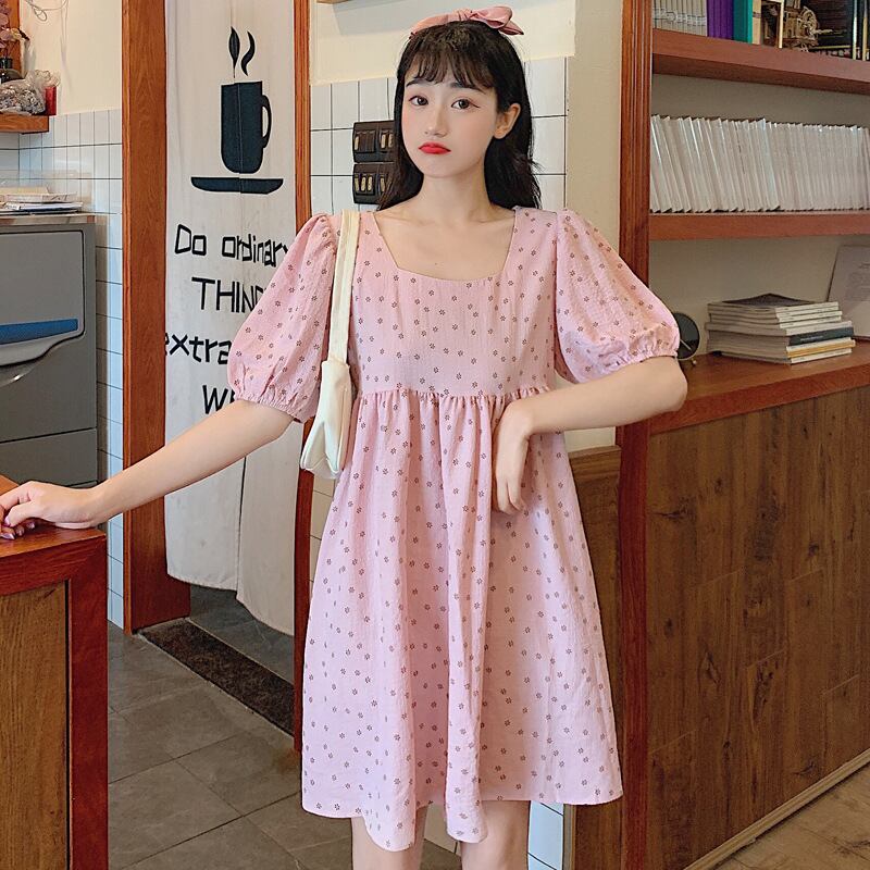 【新作】【送料無料】 マタニティウェア2020年夏の新しいスタイルのコットンとリネンの花の外出用看護ドレス、年齢を減らすミドル丈のマタニティドレス-アリババ サマー 夏物 フラワーデザイン expec27335873554