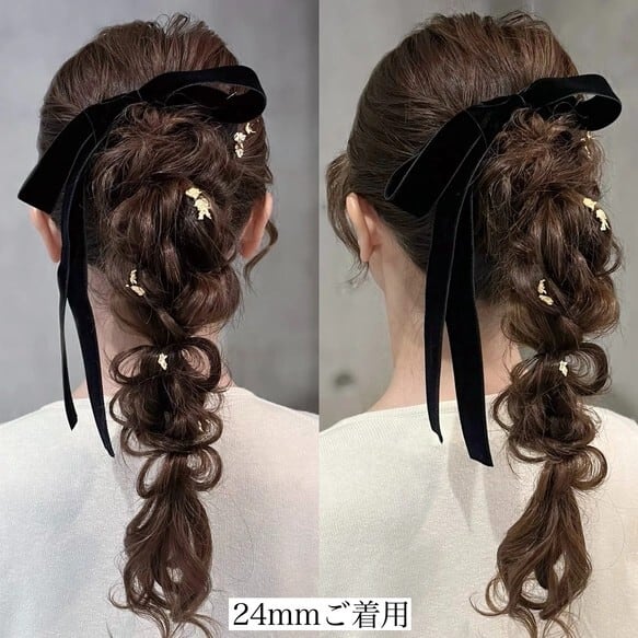 ダブルフェイスベルベットリボン ベロアリボン 24mm/36mm/48mm ≪BR-01