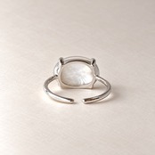 nacoの白蝶貝×水晶リング