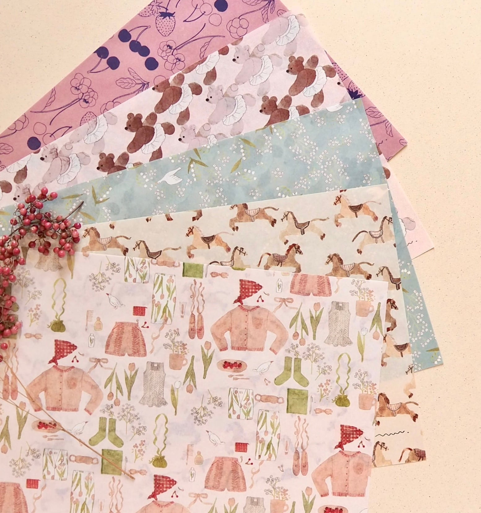 lightweight design paper - 5 patterns