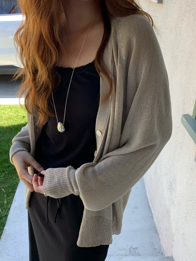 (即納) verveine / Sein henley neck long dress -black-