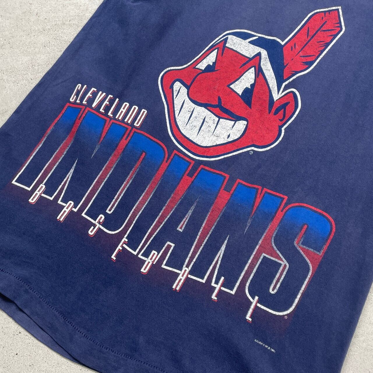 90年代 USA製 MLB CLEVELAND INDIANS インディアンズ チームプリントT
