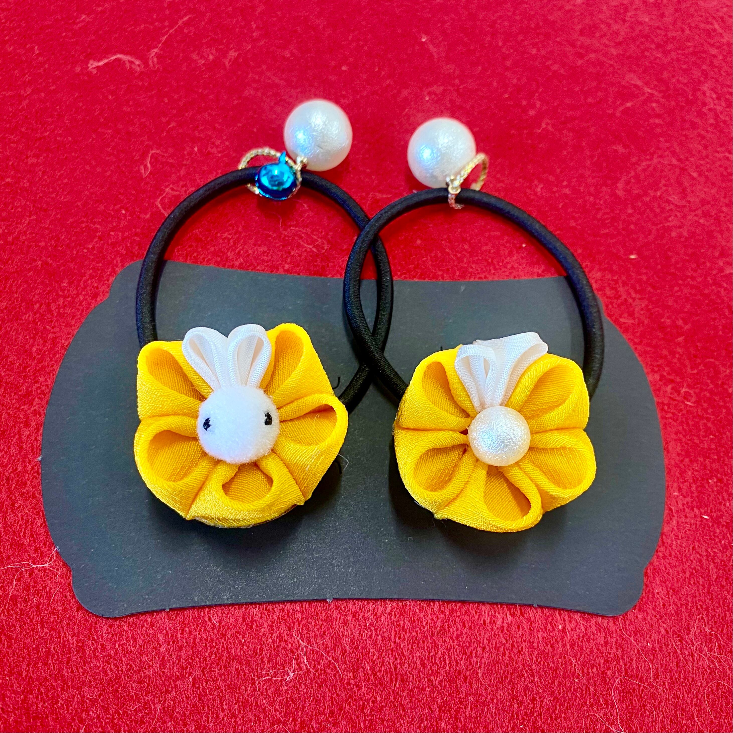 カヤ☪︎⋆☽様11.24 ウサギレジンヘアゴムお抹茶どうぞ！