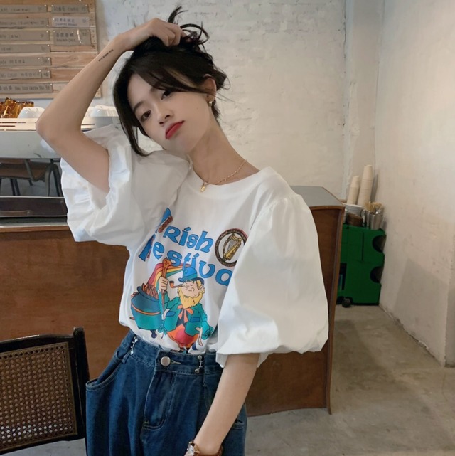 超可愛い、新作デザインアップTシャツ　A0721