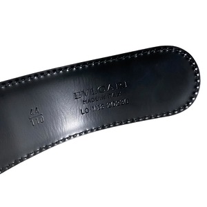 BVLGARI black leather belt “BVLGARI BVLGARI”