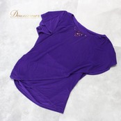 社交ダンス 衣装 スタンダード トップス レッスンウェア レディース 紫 Leirena レイリーナ パープル系 ラインストーン 練習着 フォーマル 伸縮性 体型カバー 大人の色香 バイオレット おしゃれ 春夏 秋冬 パーティー お出かけ ノースリーブ トップスコーデ カジュアル エレガント