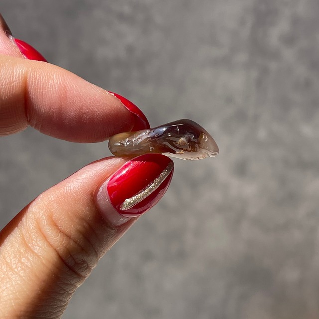 メキシコ産【ファイヤーアゲート 炎瑪瑙（ほのおめのう）】② 鉱物 天然石 パワーストーン