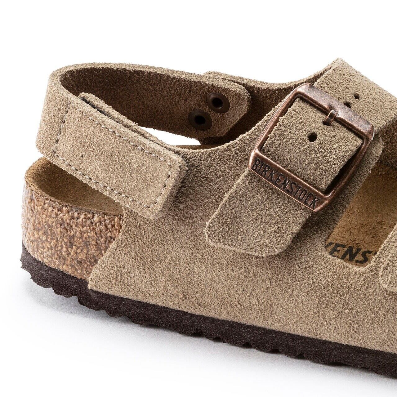 BIRKENSTOCK］Milano HL／ミラノ Kids Suede (26-35)｜Taupe | bibmilk