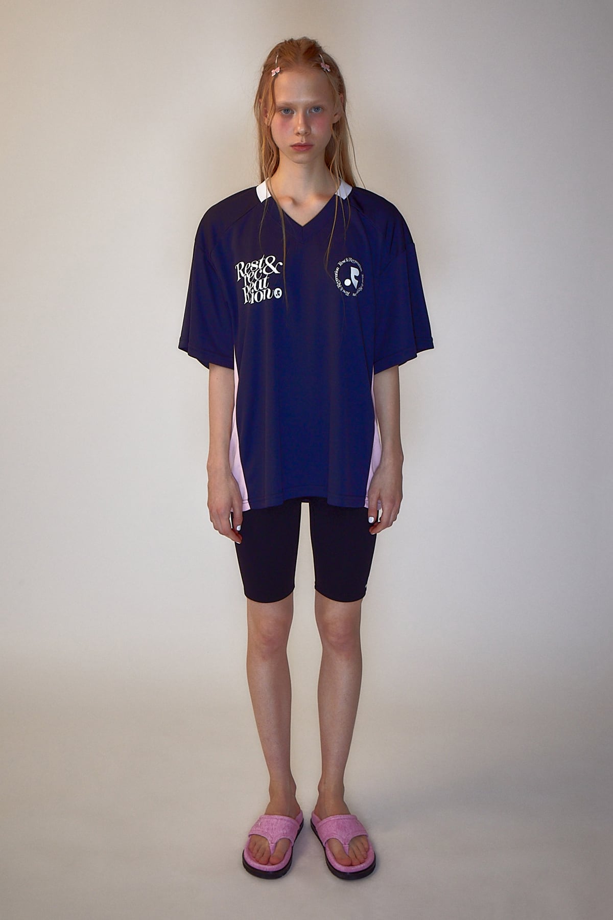 rest & recreation] RR LOGO UNIFORM T-SHIRTS - NAVY 正規韓国
