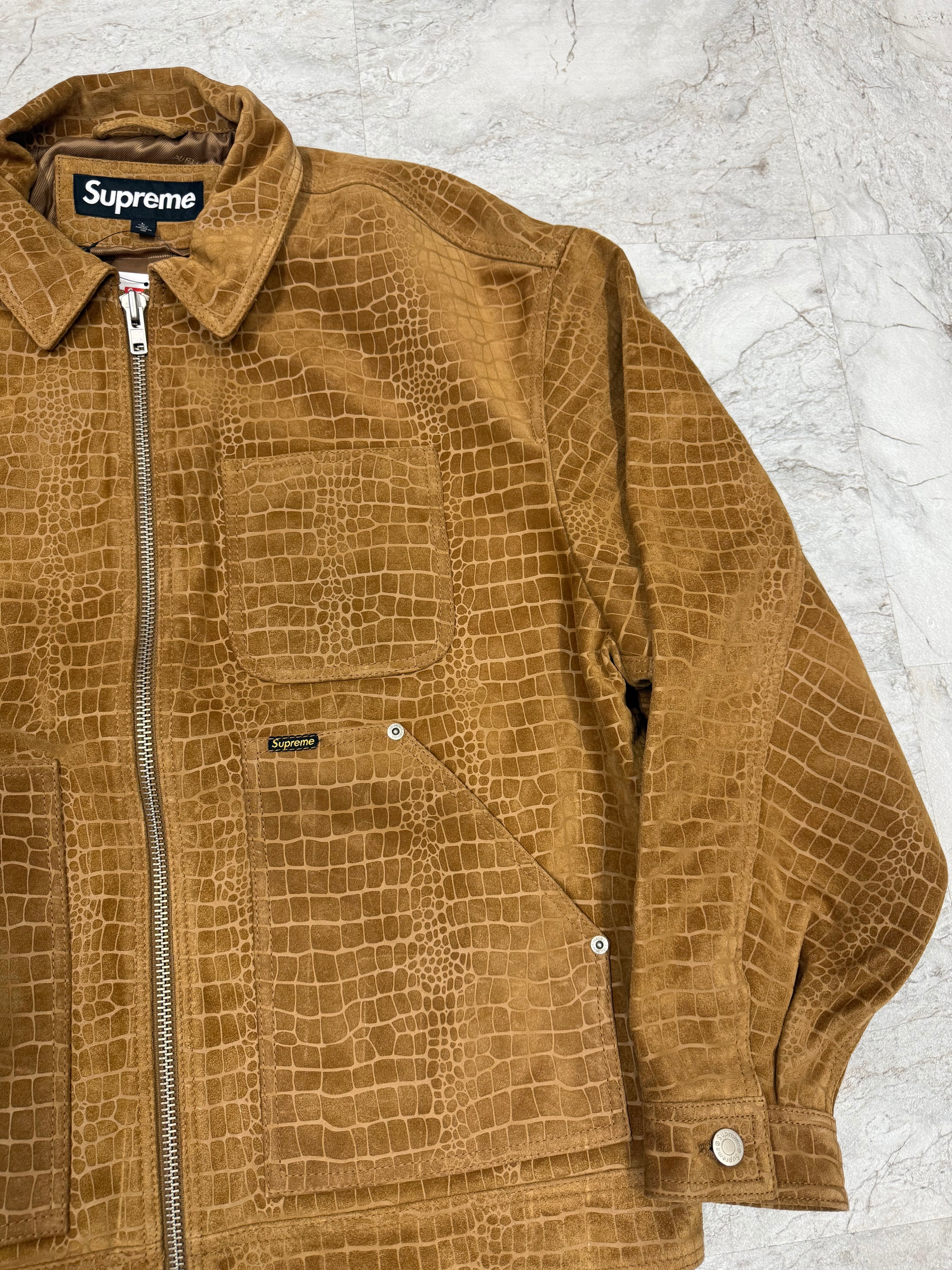 Supreme suede work jacket croc