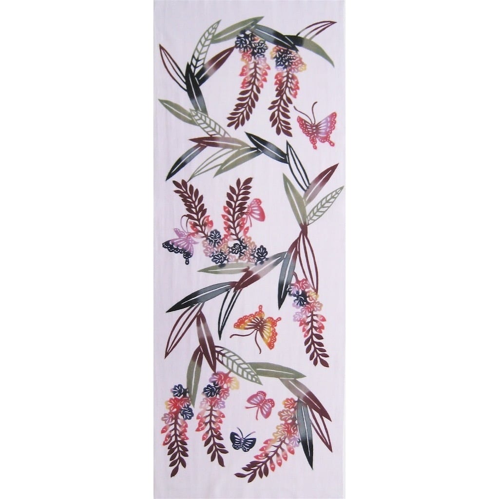 紅型柄手ぬぐい（月桃に蝶） | 虹亀商店