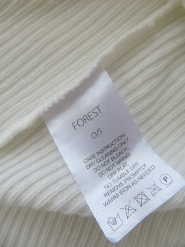 (予約) forest / Lace ribbon rib tee 2color