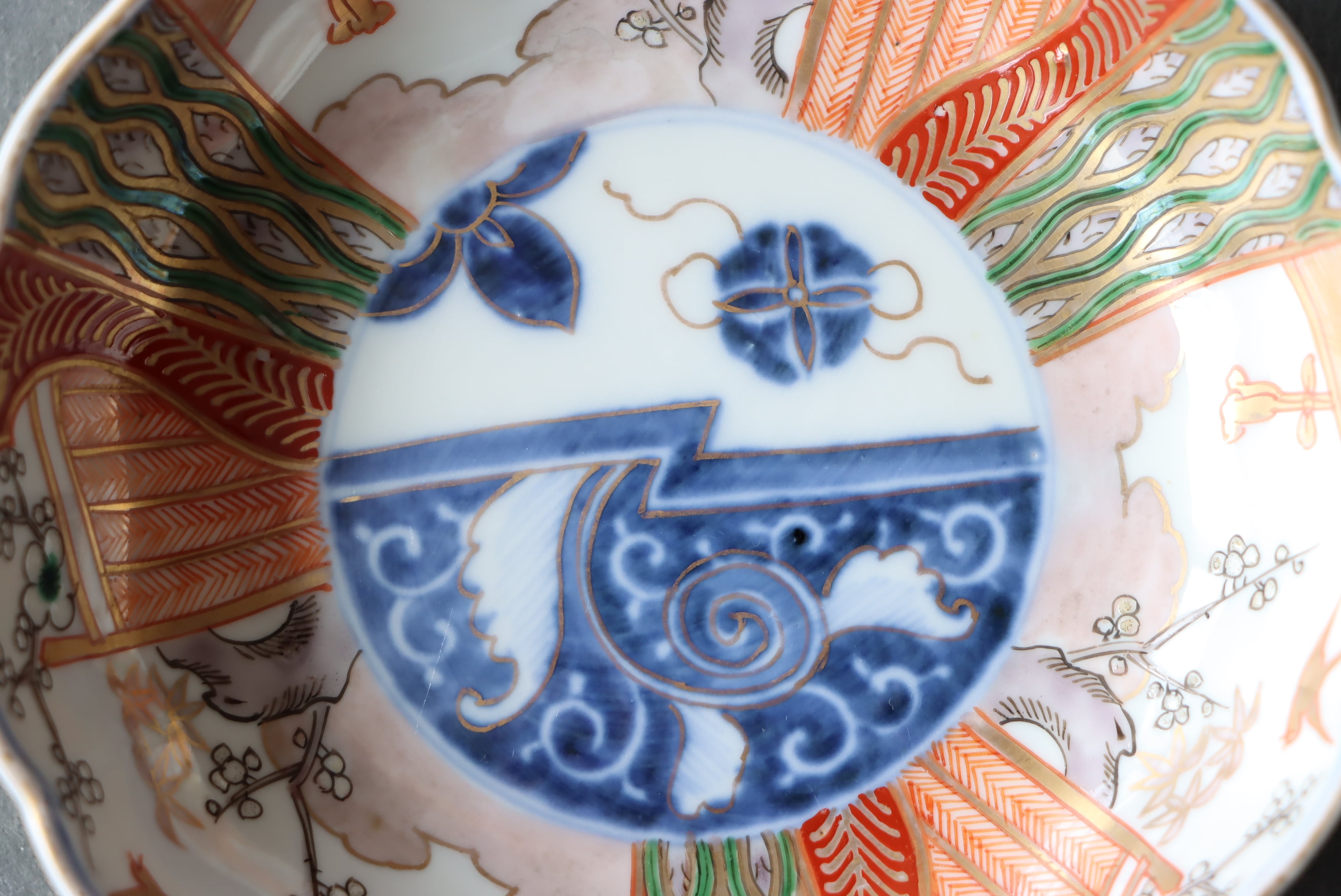 伊万里焼 色絵 花鳥文 膾皿 通りもの/Imari 
