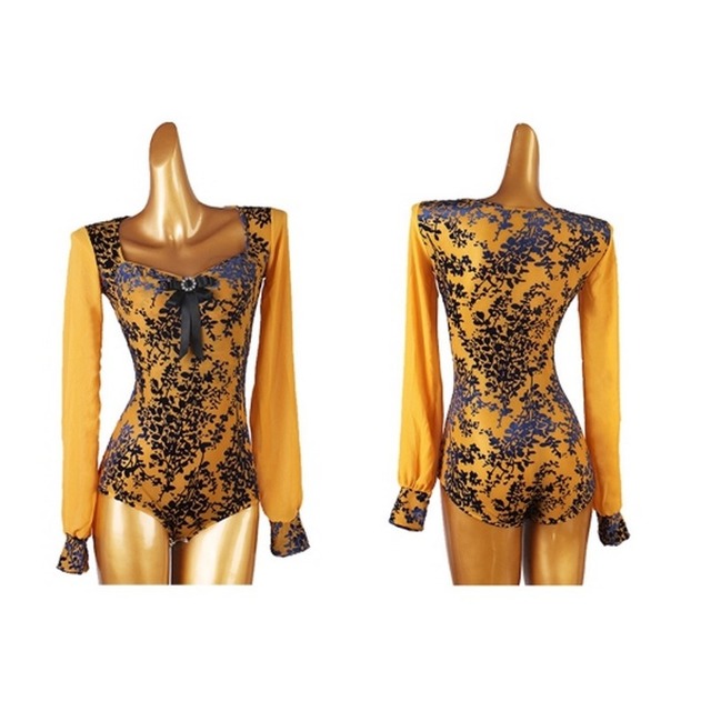 フローラルリボン・レオタードトップス ds0976