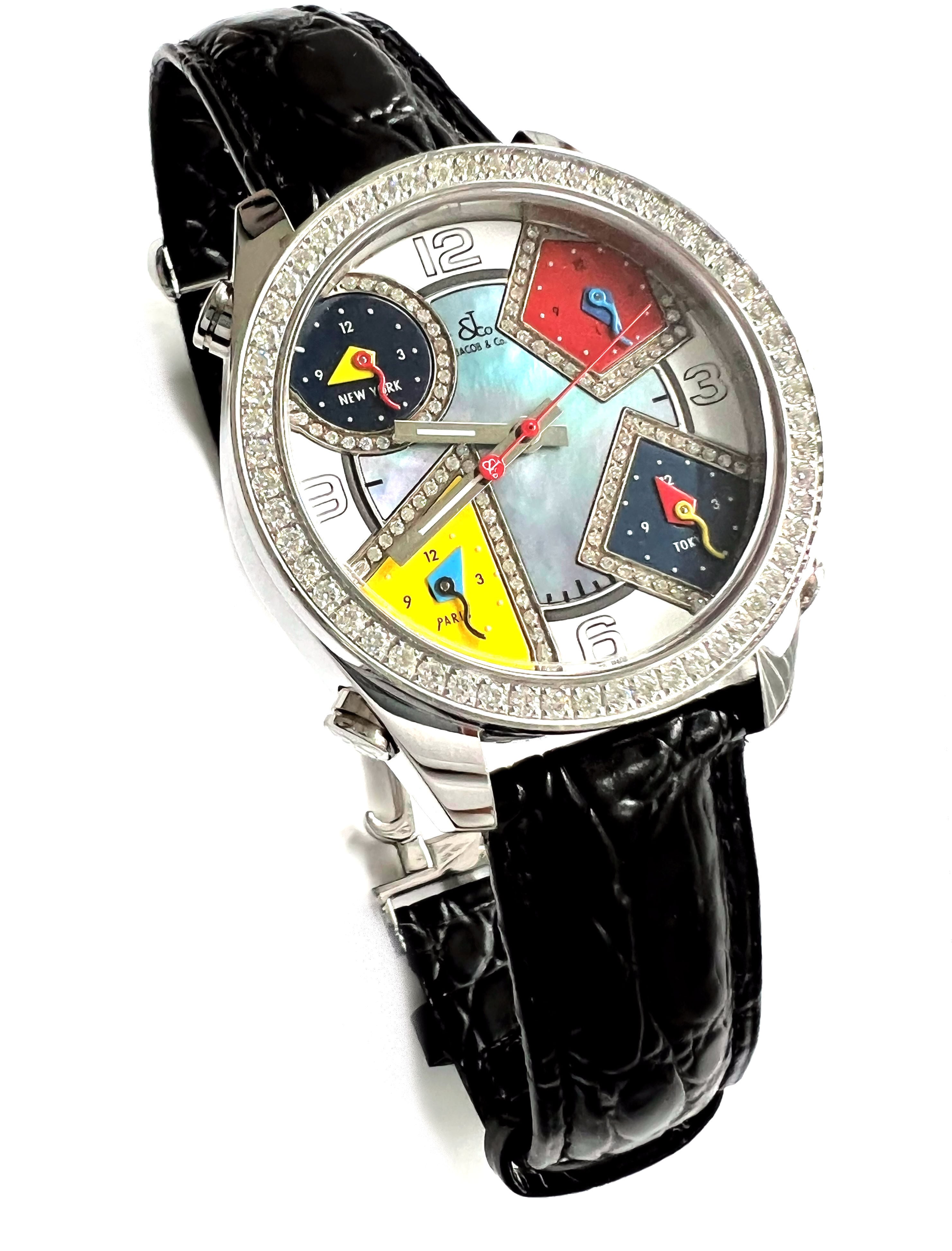 Jacob&co ジェイコブ FIVE TIME ZONE ファイブタイムゾーン Jacob&co ジェイコブ FIVE TIME ZONE ファイブタイムゾーン