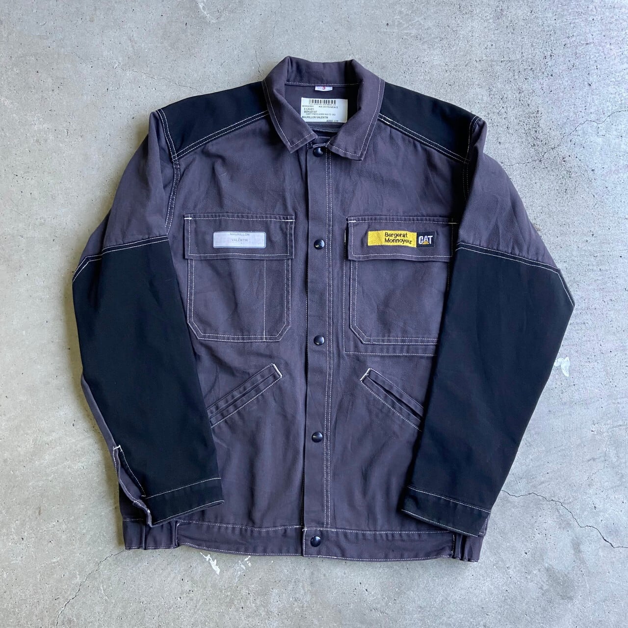 80s〜　CAT キャタピラー　peterbilt トラック　刺繍　ジャケット