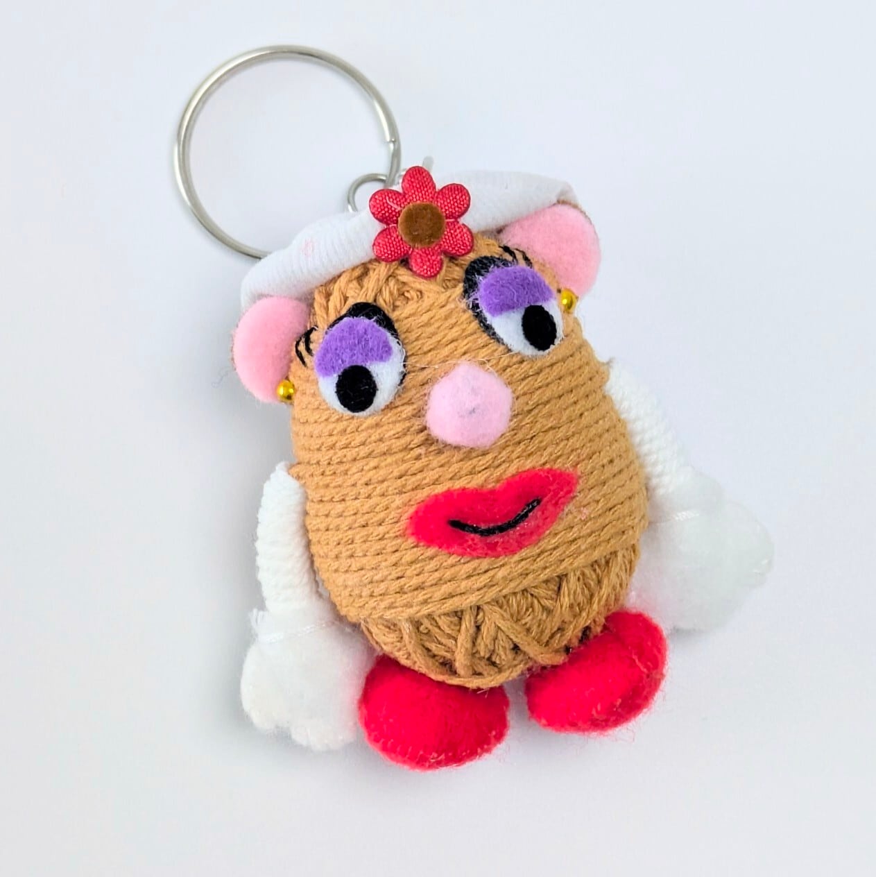 【 ミセスポテトヘッド  ( Mrs. Potato Head )  トイストーリー 】 Voodoo doll KeyHolder / ブードゥー人形 / 身代わり人形 /お守り人形  〚アメリカン雑貨 アメトイ〛