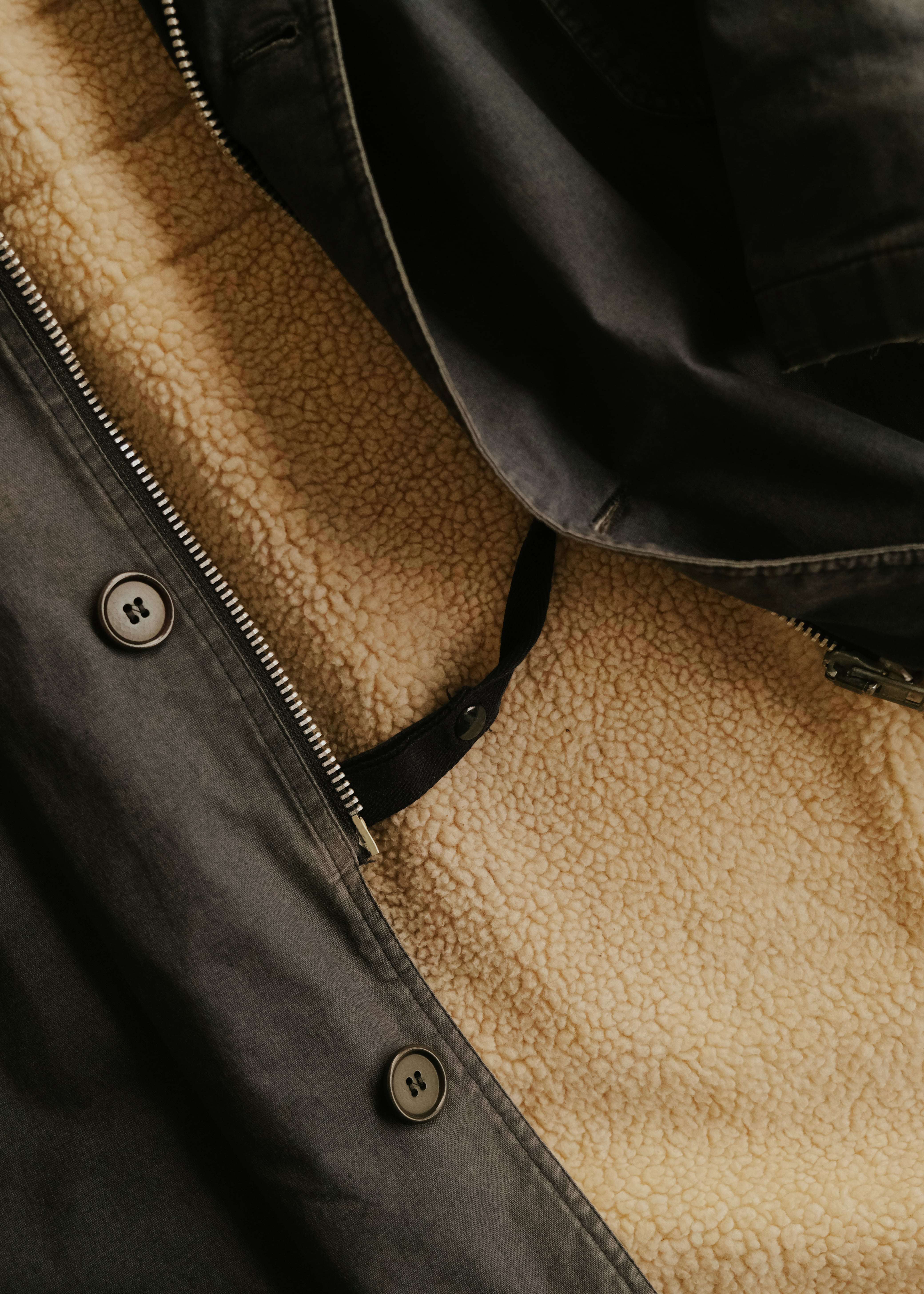 HELMUT LANG JEANS 1998 boa hooded mods coat | CETTEN