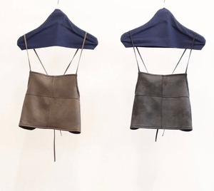 【LE MELANGE 】ヴィンテージレザーライクビスチェ