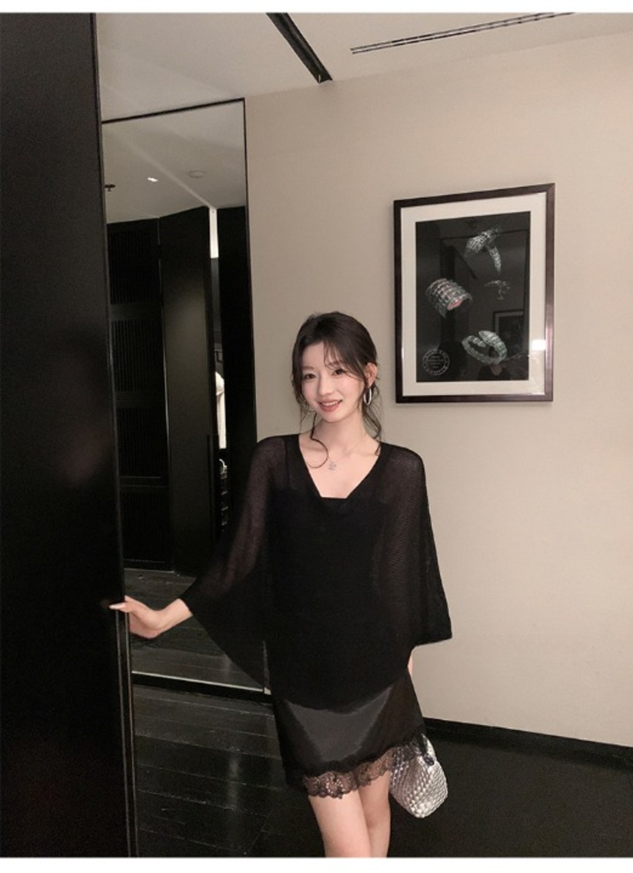 Asymmetrical Knit Camisole and Pullover Set up【H00077】