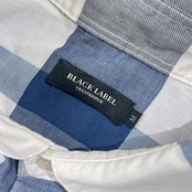 リネン混 BLACK LABEL CRESTBRIDGE ブラックレーベル ギガチェック 長袖シャツ M/メンズ 薄手