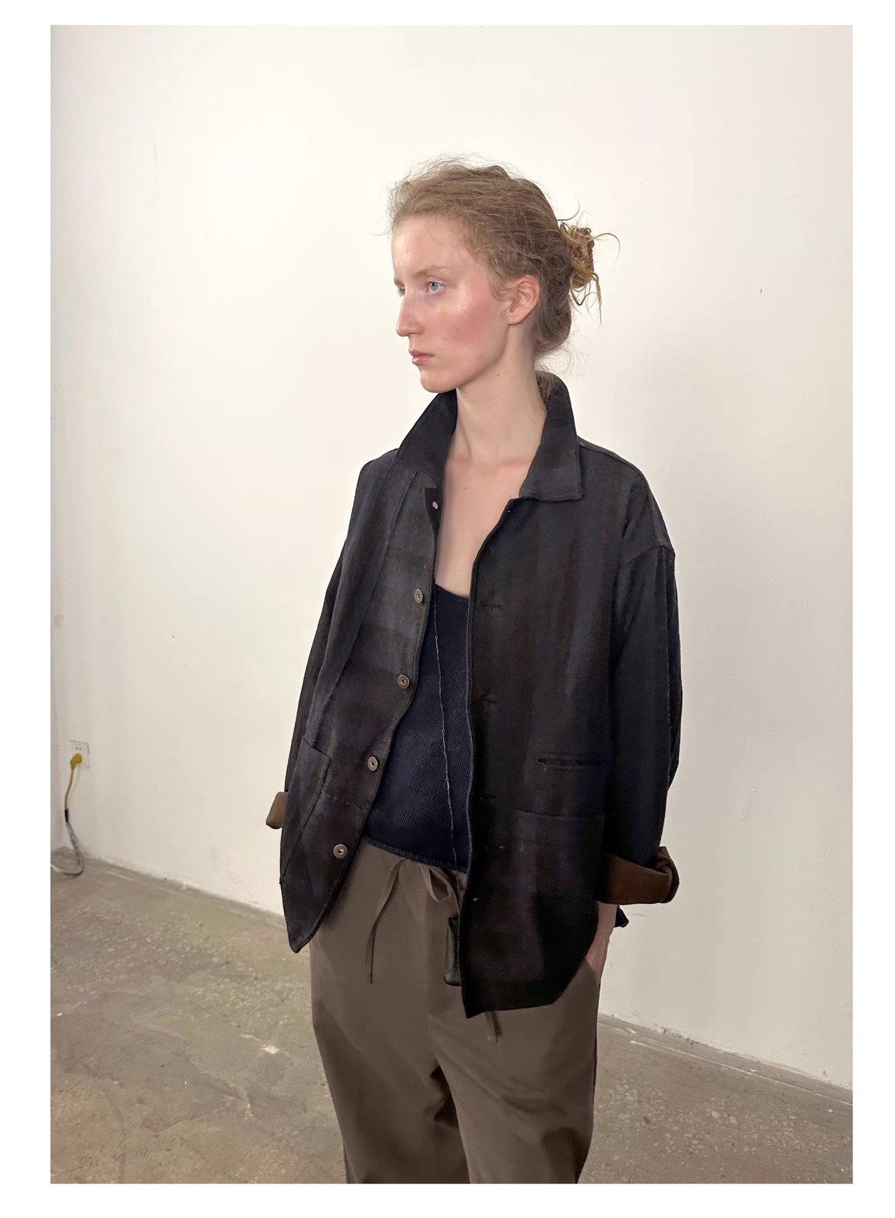 DECESOLO 26AW フレンチワーク クリーンフィット リネンコットンジャケット
