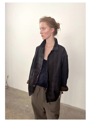 DECESOLO 26AW フレンチワーク クリーンフィット リネンコットンジャケット