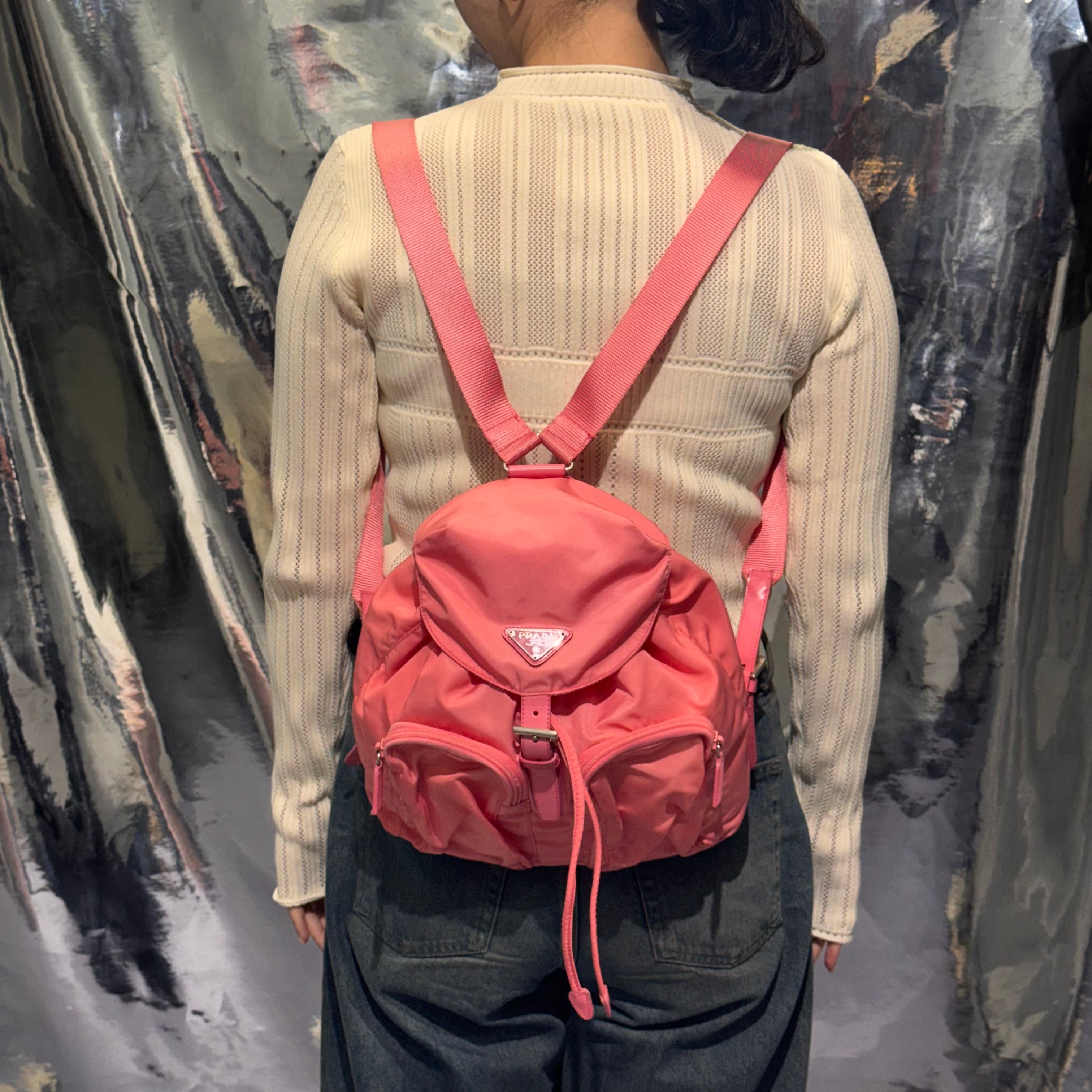 PRADA ナイロン リュック ナイロン レザー ピンク プラダ | 2122TOKYO