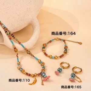 ハンドメイド 三日月 ハート ゆらゆら ネックレス
