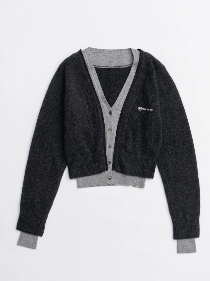 25AW】PRANK PROJECT プランクプロジェクト / V-Neck Layered Cardigan
