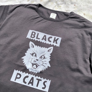 BLACK CATS   T-SHIRT  BLACK   (S,M1,L3,XL2)