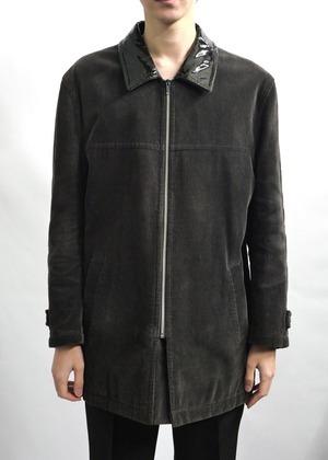 AW1996 "COMME des GARCONS HOMME" coating collar coduroy middle coat