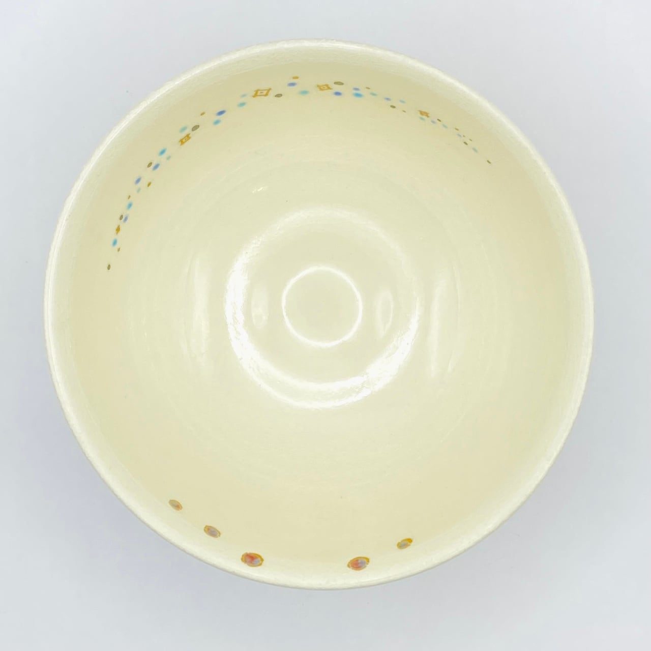 新古】茶碗 色絵 蛍手 唐子 橋本美峰 共箱入 | 茶道具 錦玉堂
