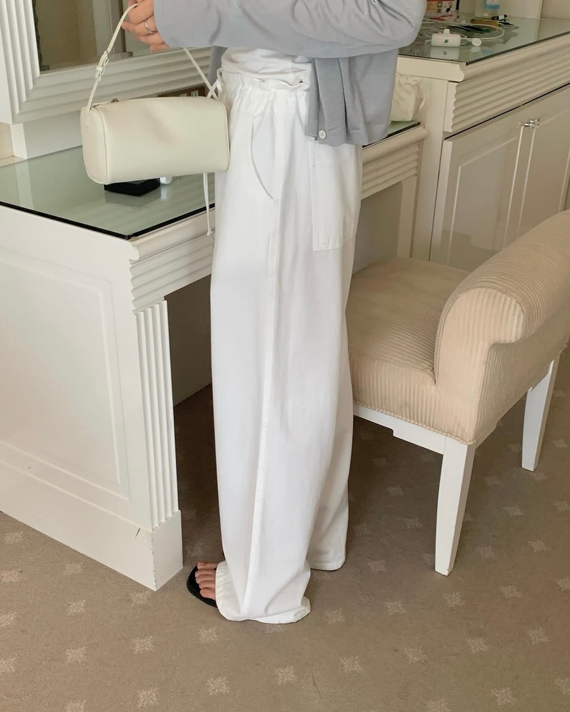 (予約) muret / Clover string pants (off white)