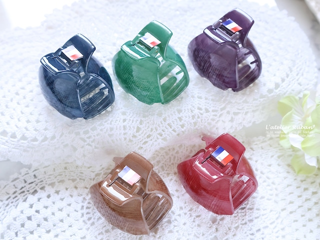 新色入荷【フランス製】カラーバンスクリップ チェックシェルtype(Mサイズ) 新色入荷【フランス製】カラーバンスクリップ チェックシェルtype(Mサイズ)