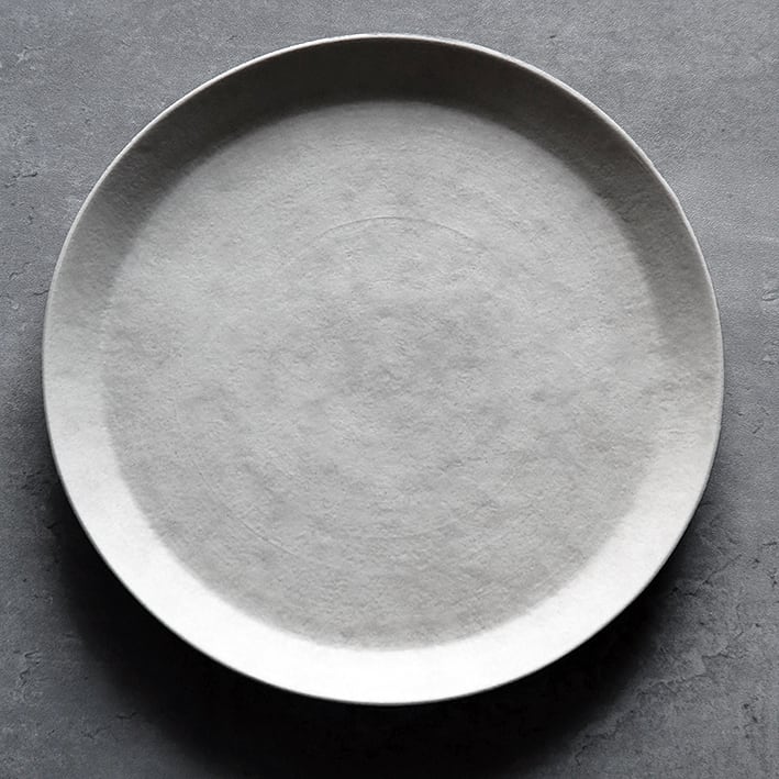 Omoプレート皿 23.5cm(白灰化粧)