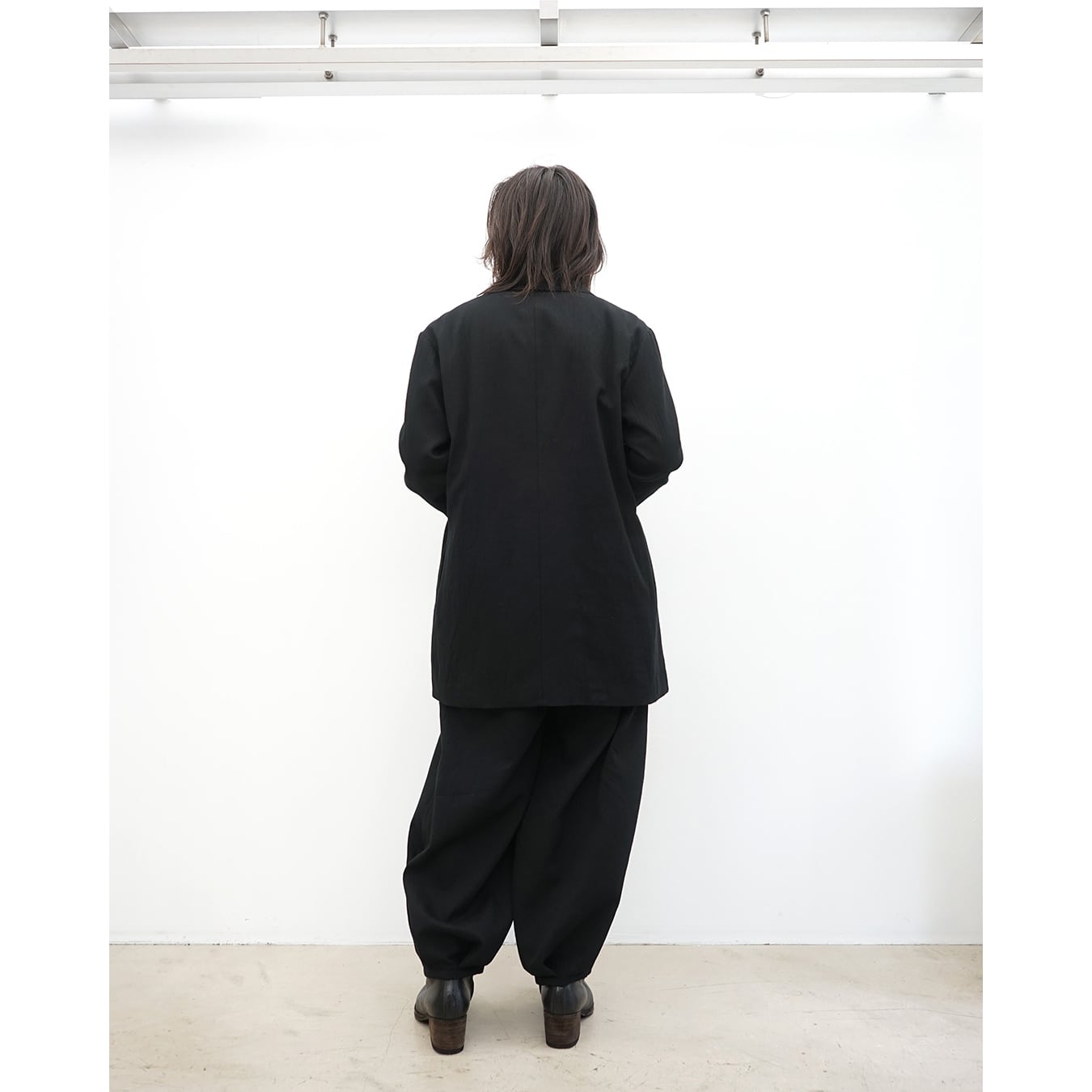 kujaku] (クジャク) P-353 hem tuck wide easy pants | Clique Tokyo